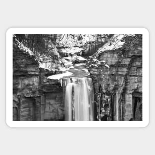 Taughannock Falls Trumansburg NY Winter Snow Top of the Falls Sticker